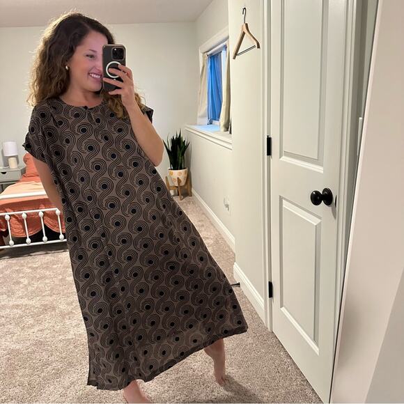 Seek Collective Purple Cotton Pattern Maxi Dress Small - Picture 4 of 11